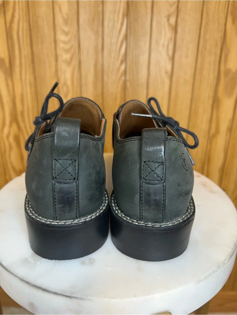 Ariat Dark Gray Women's Shooties Leather Lace Sided Shoes